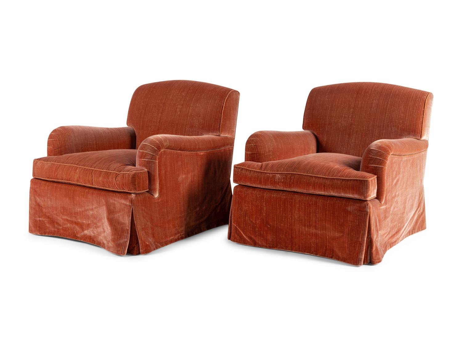 A Pair of Custom Upholstered Armchairs