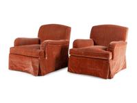 A Pair of Custom Upholstered Armchairs