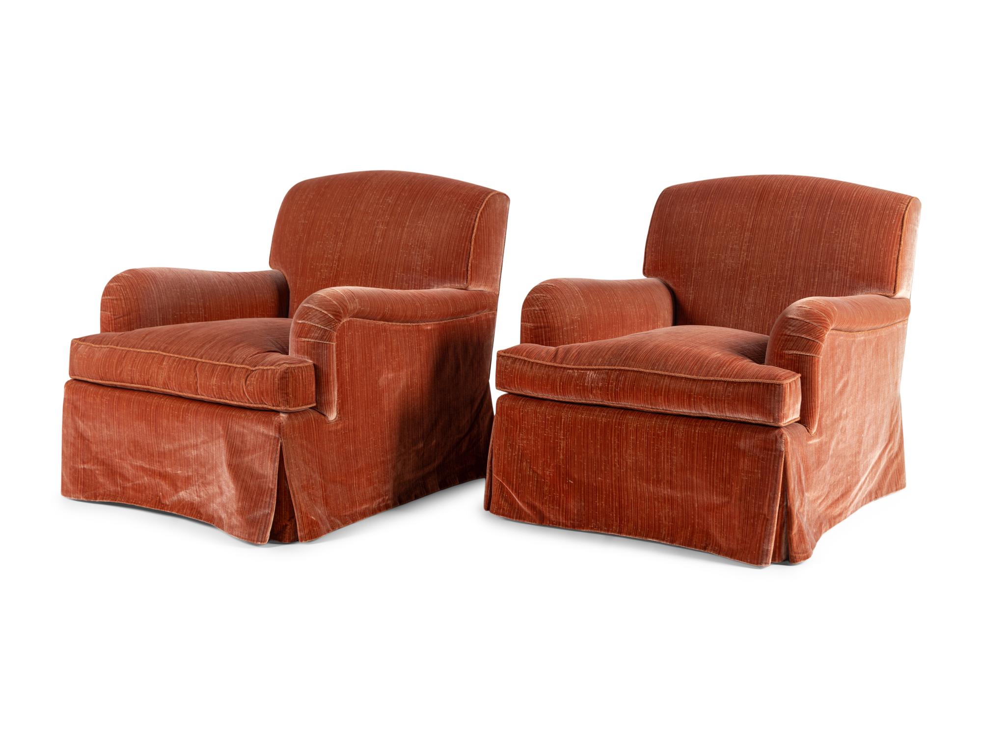 A Pair of Custom Upholstered Armchairs