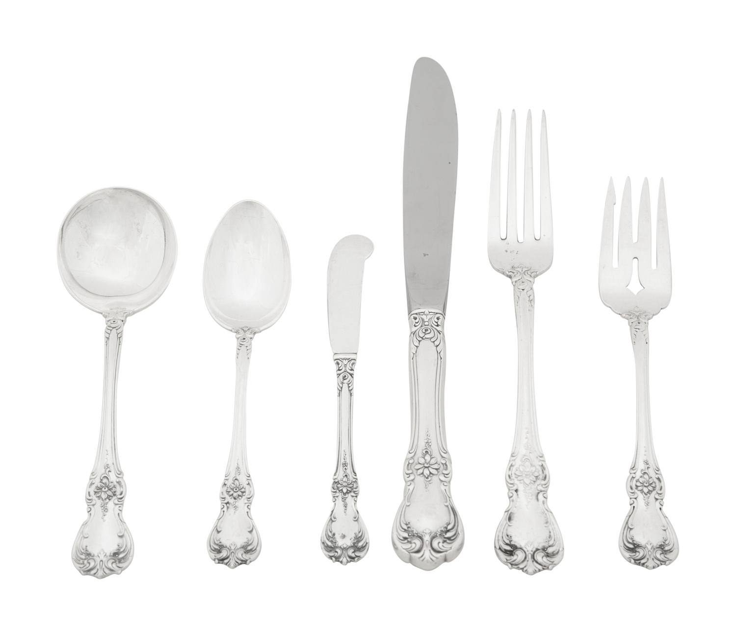 An American Silver Flatware Service