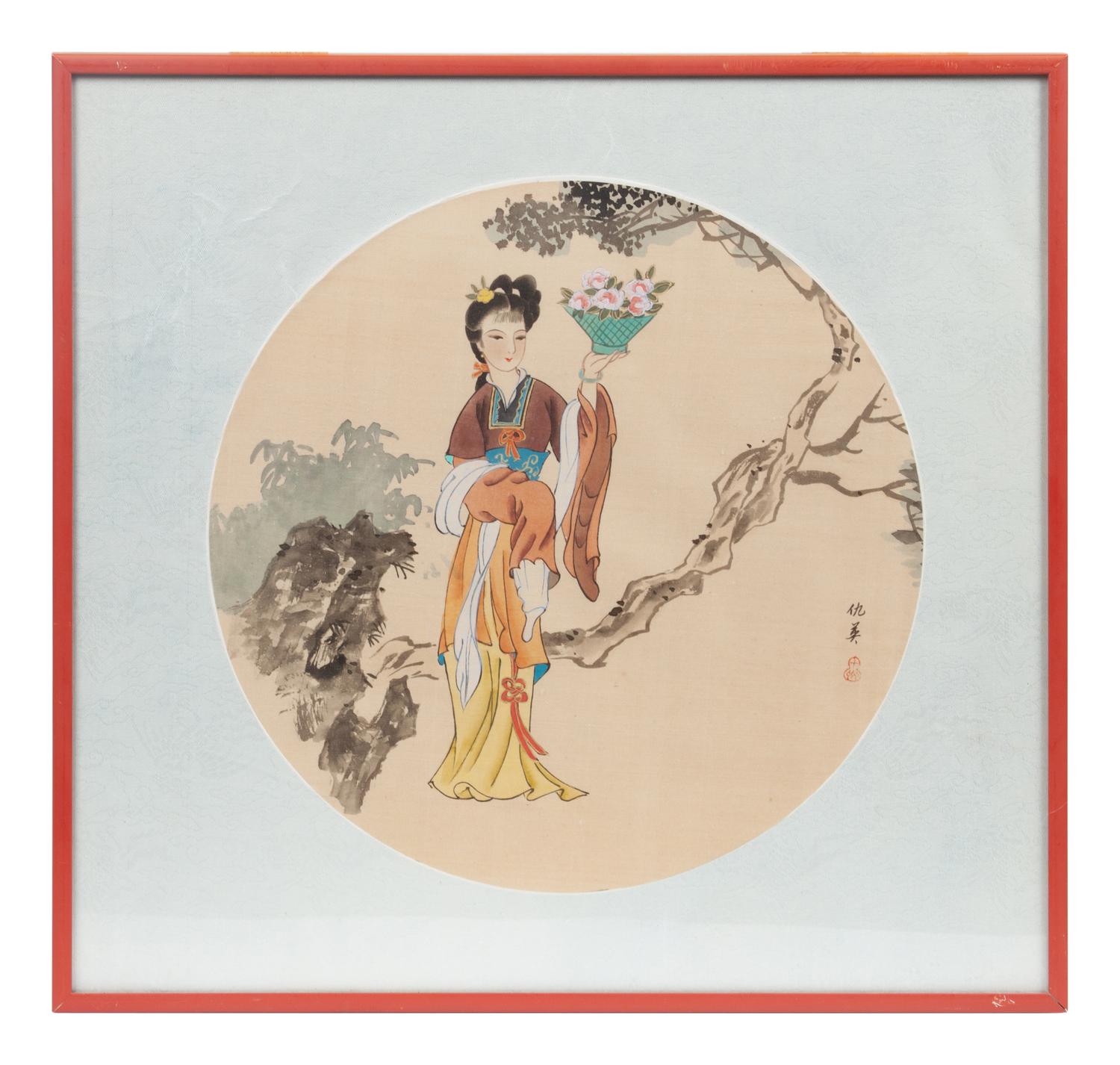 Three Chinese Paintings on Silk