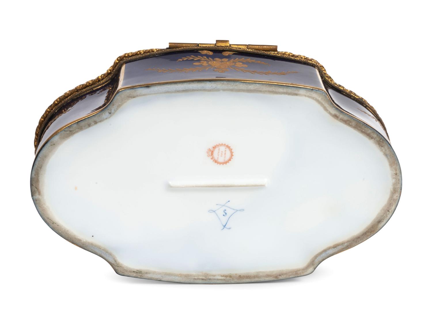 Five Sevres Style Porcelain Boxes