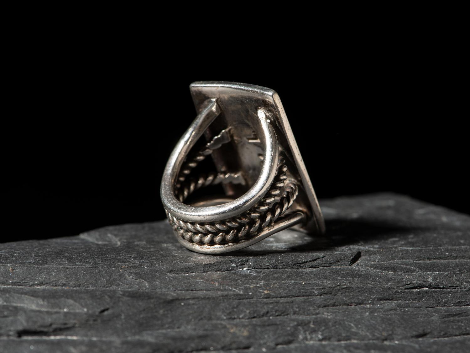 Silver and Turquoise Ketoh-style Ring