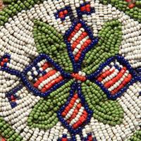 Collection of Plains Beaded Hide Watch Fobs