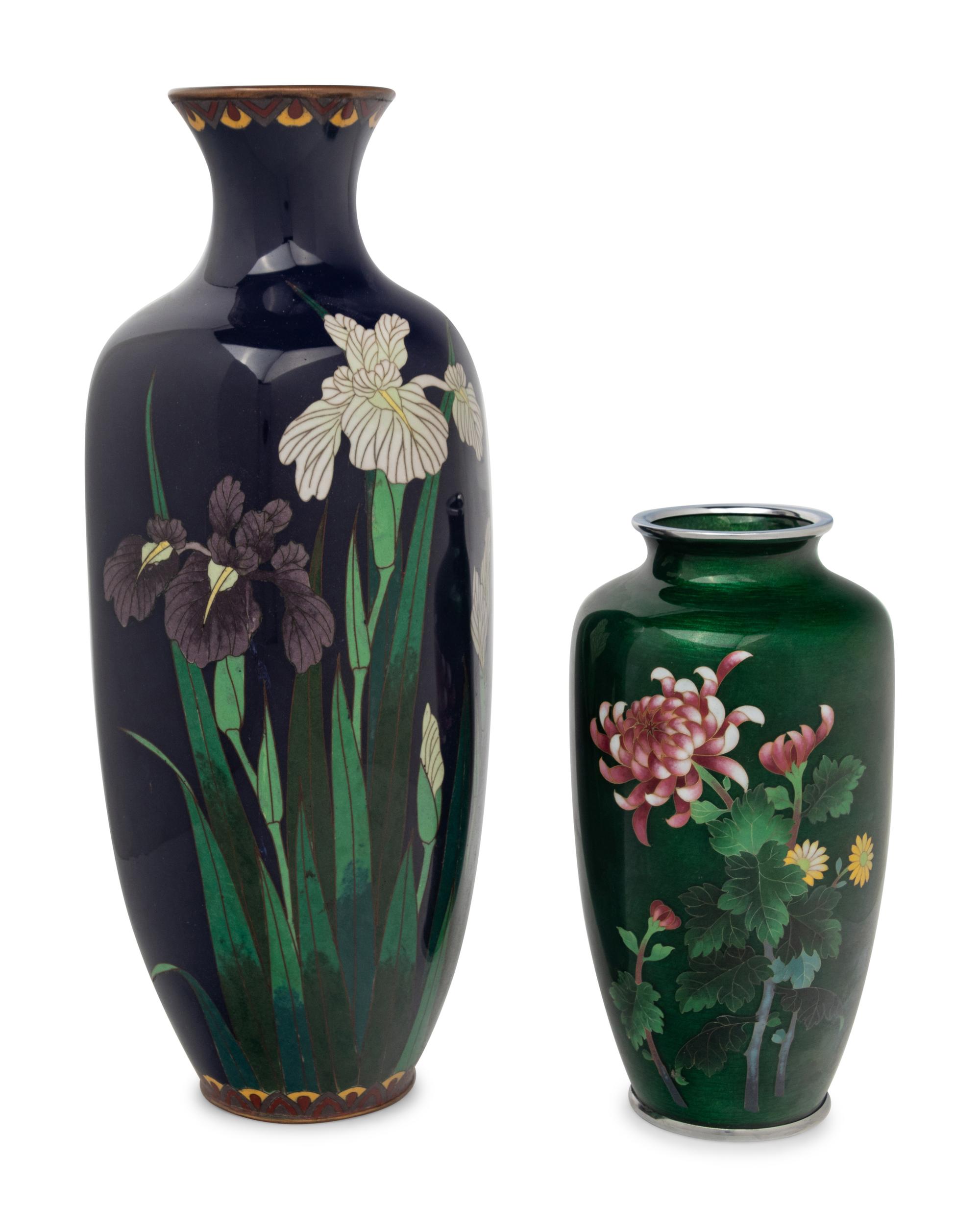 Two Japanese Cloisonné Vases