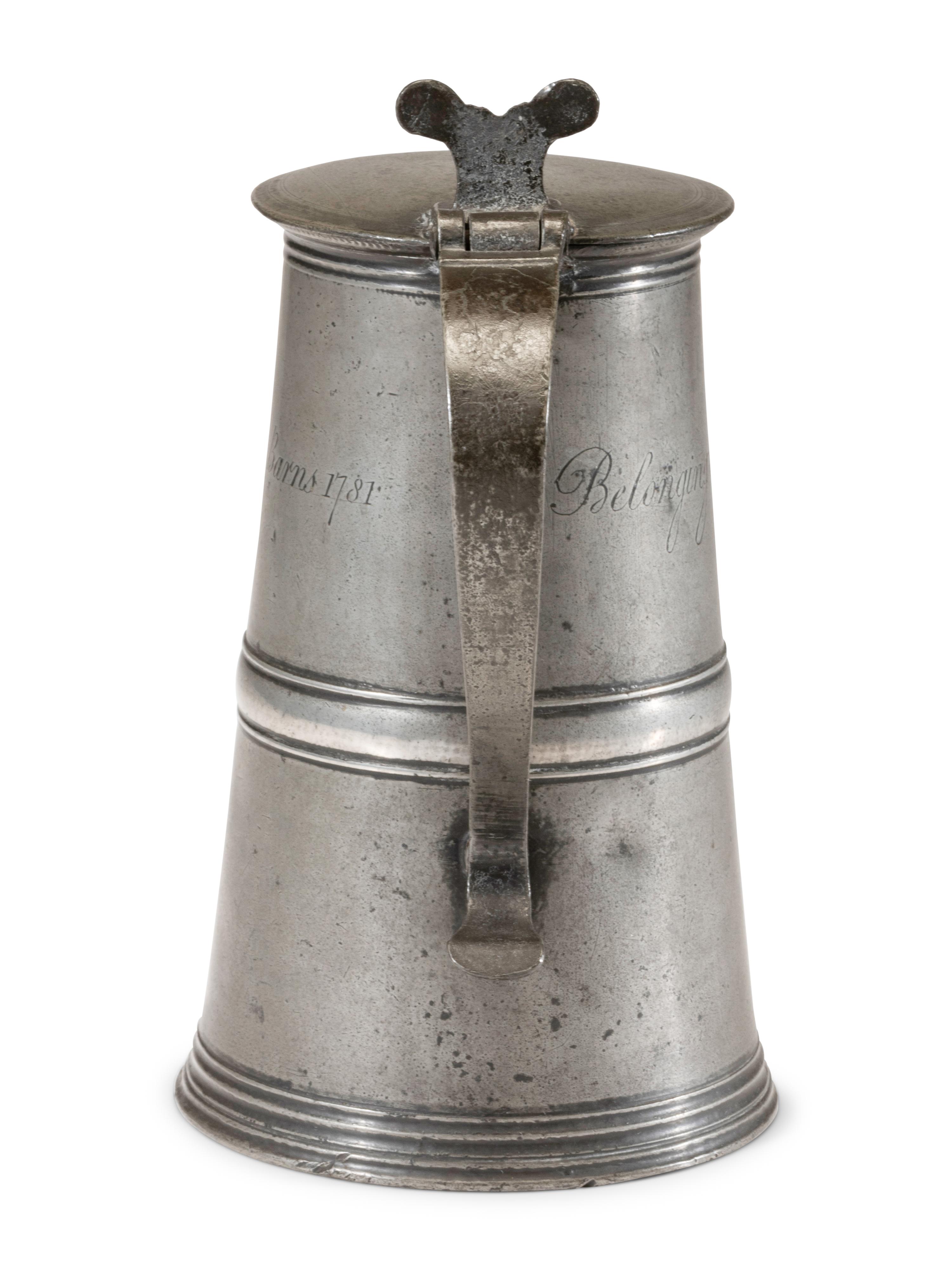 A Scottish Pewter Communion Flagon