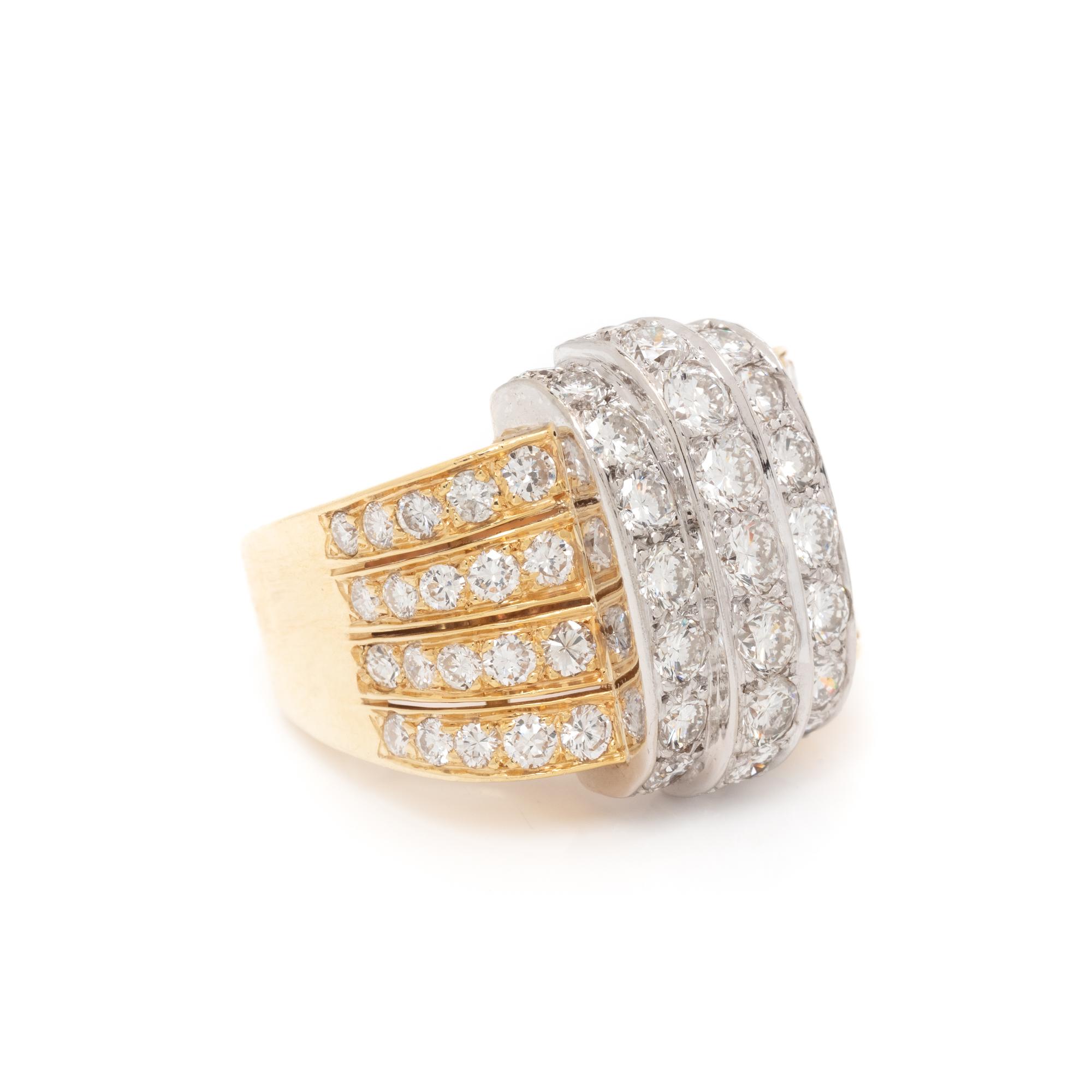 BICOLOR GOLD AND DIAMOND RING