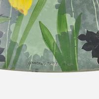 Handel Lamp Company (American, active 1888-1936) Table Lamp with Reverse-Painted Shade, Meriden, Connecticut, USA, 1920s