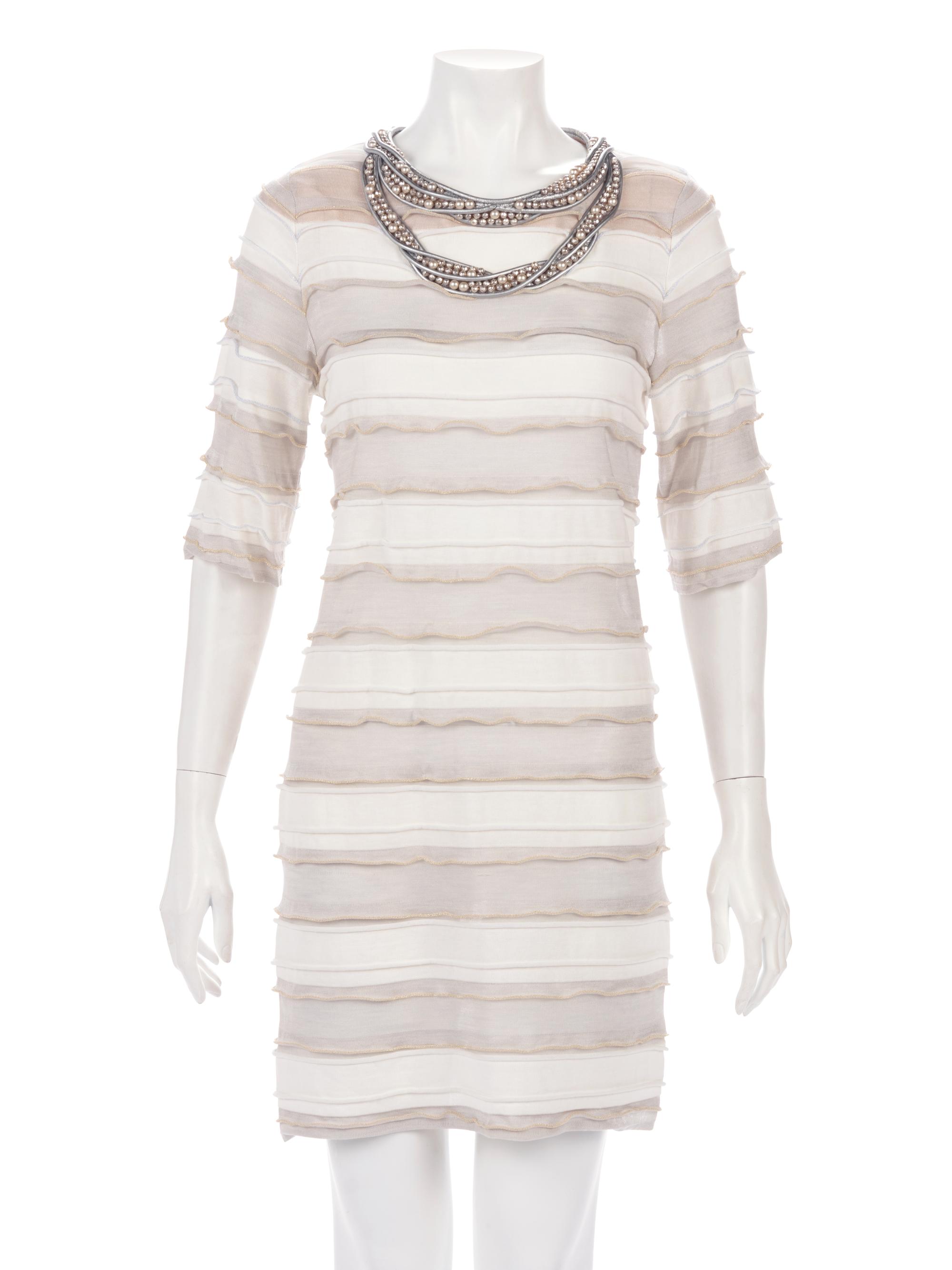 Chanel Striped Knit Dress with Embellished Neckline, Cruise 2009