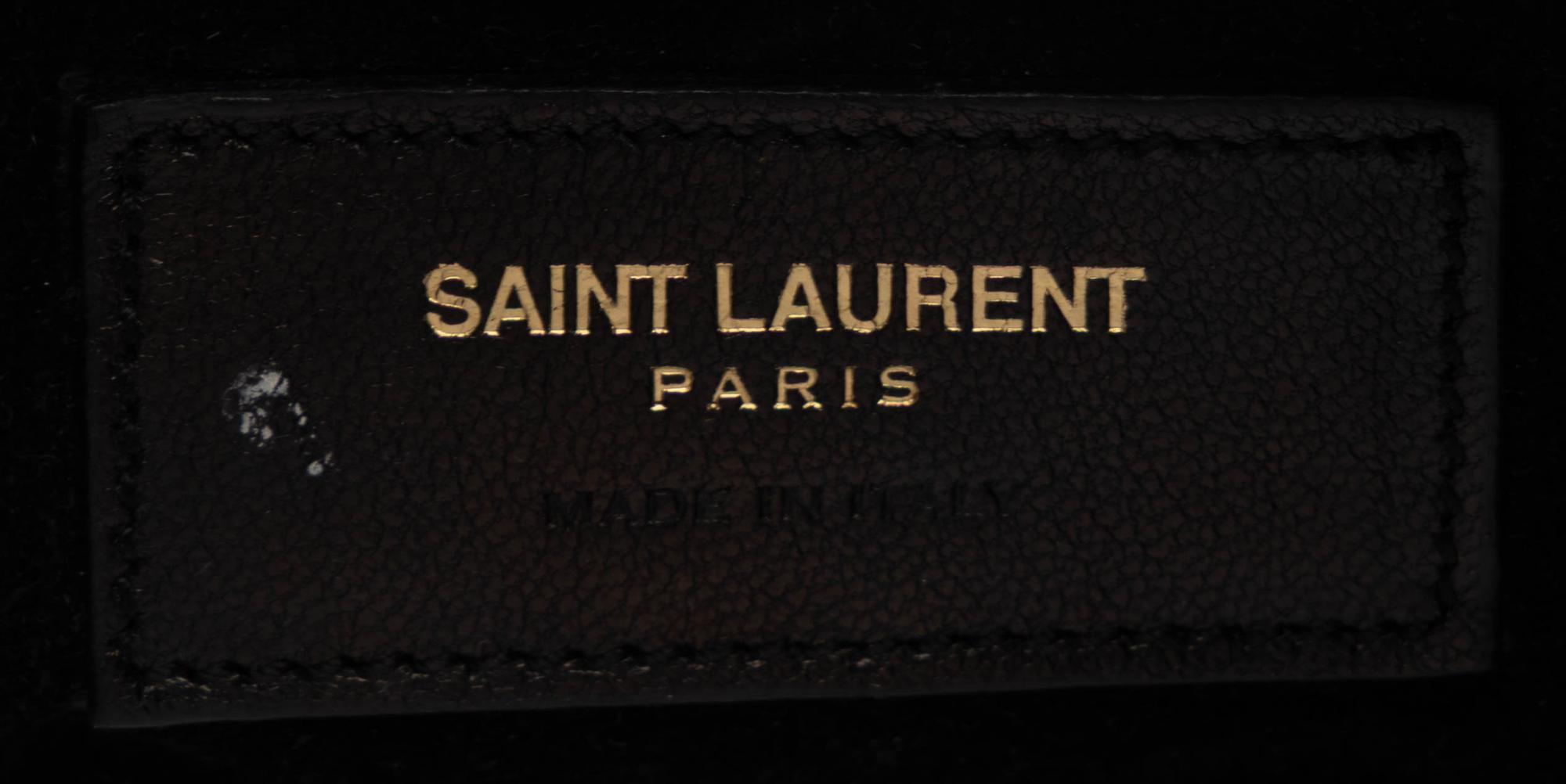 Saint Laurent, Metallic Patchwork Leather Bucket Bag