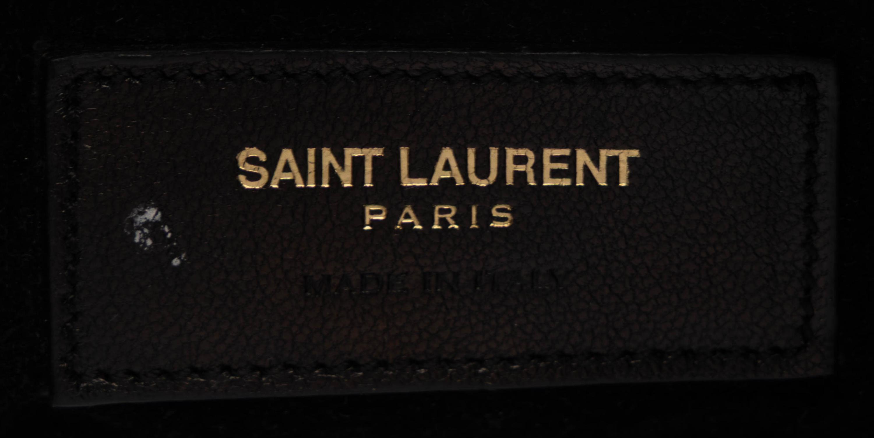 Saint Laurent, Metallic Patchwork Leather Bucket Bag