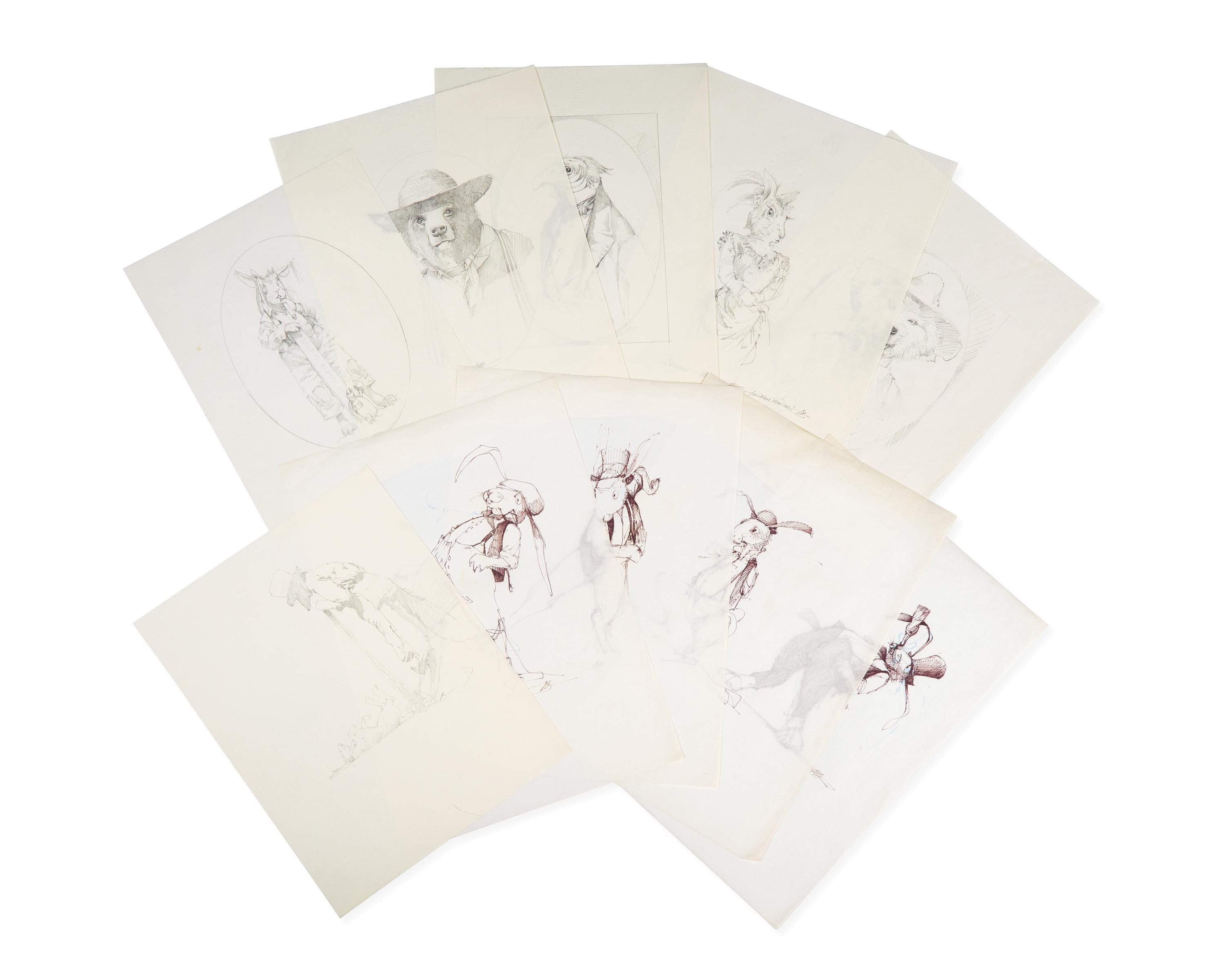Moser, Barry. Group of 10 Original Illustrations for "Jump! The Adventures of Brer Rabbit"