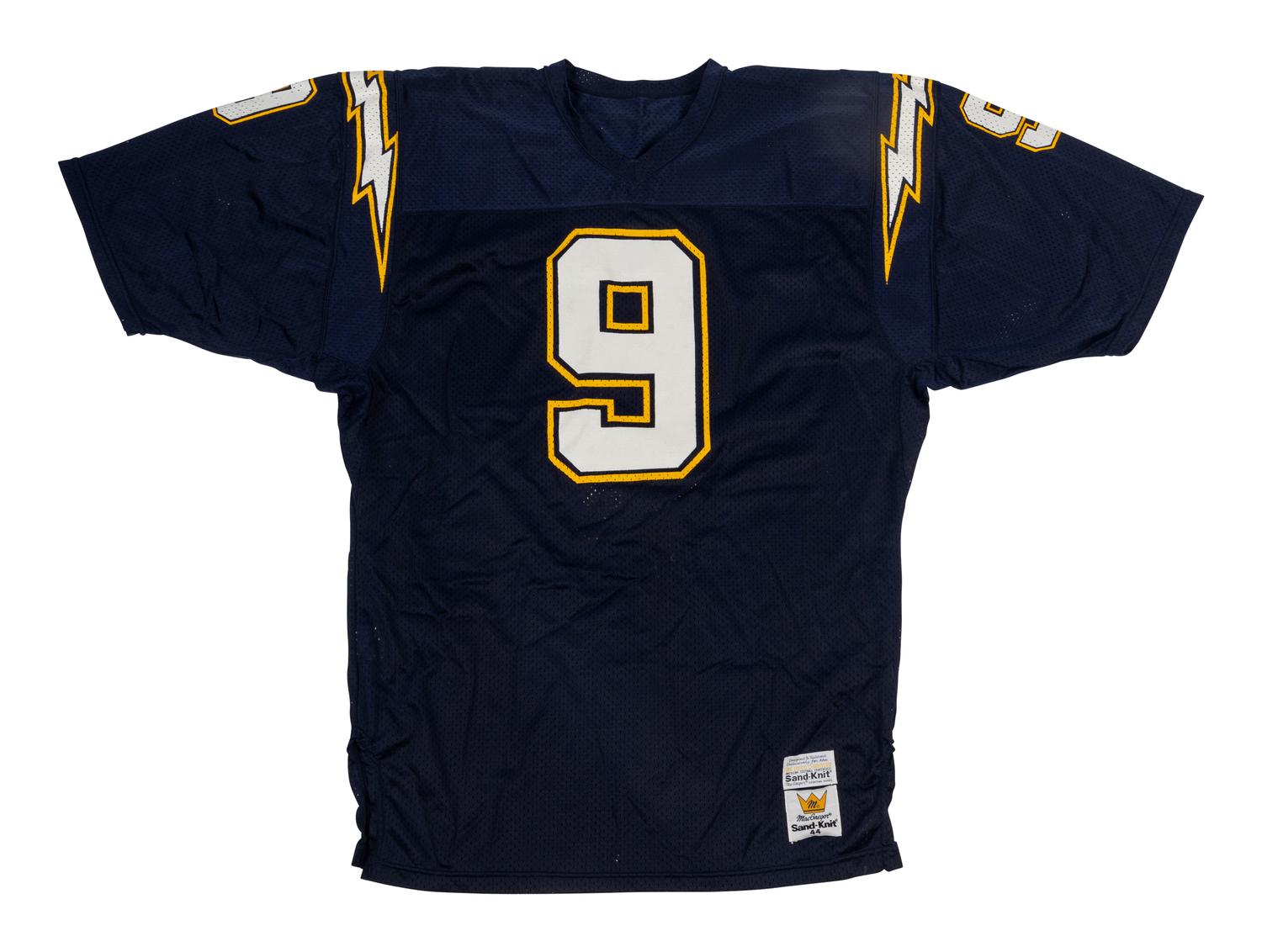A Group of Three Vintage Jim McMahon San Diego Chargers Football Jerseys from The Collection of Sports Super Agent Steve Zucker,