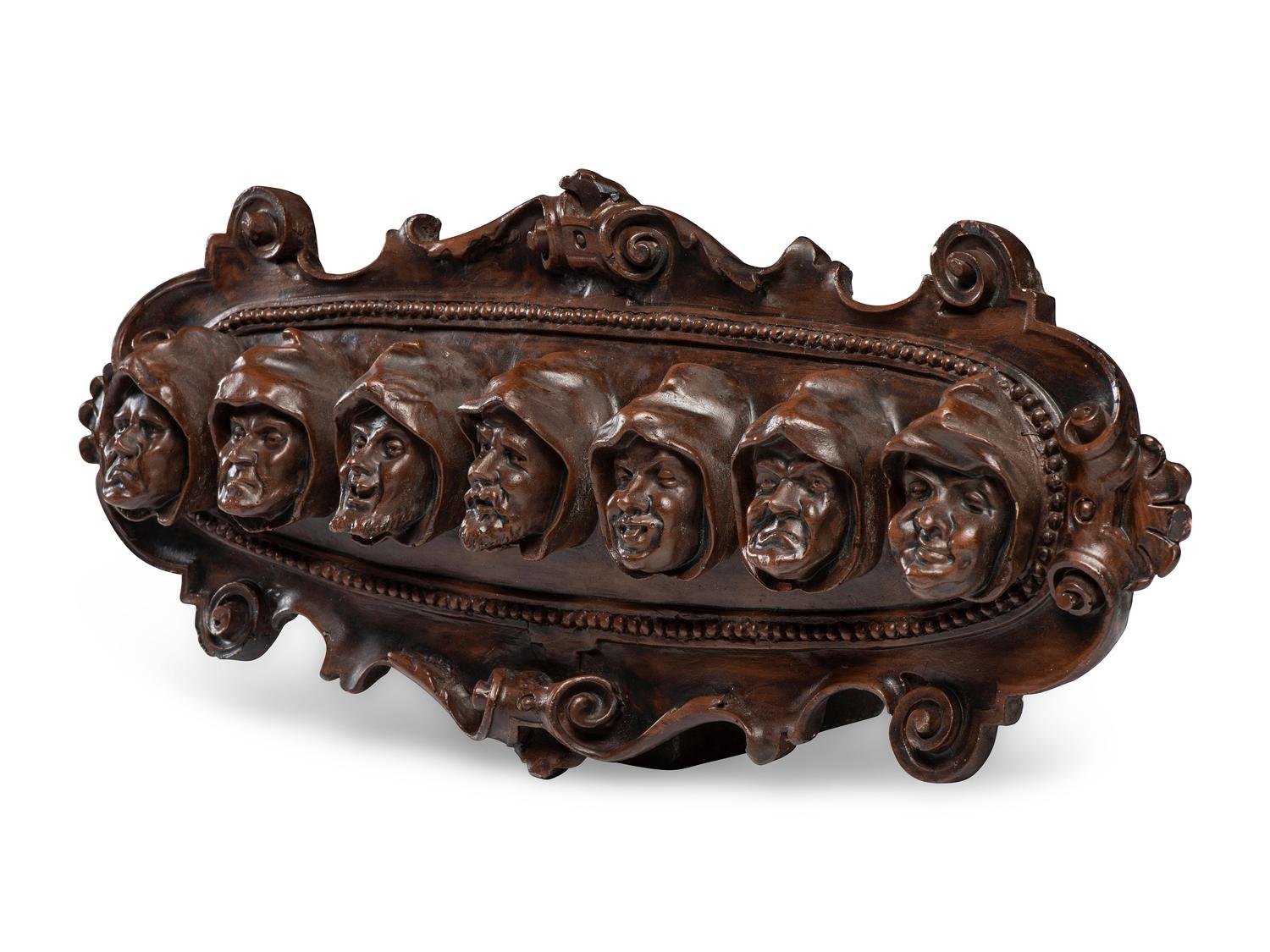 A Painted Plaster Figural Pipe Holder