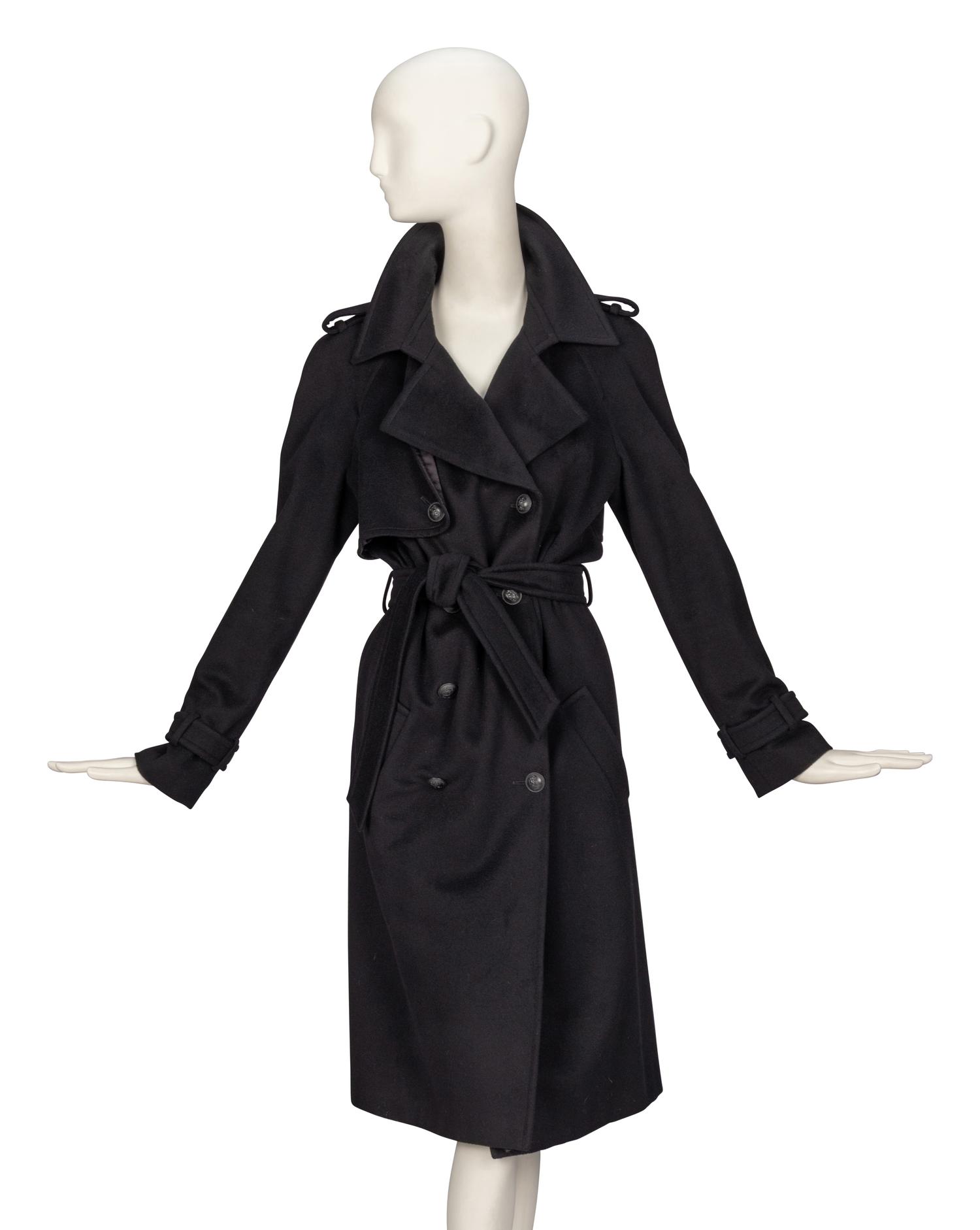 Chanel, Black Cashmere Trench Coat