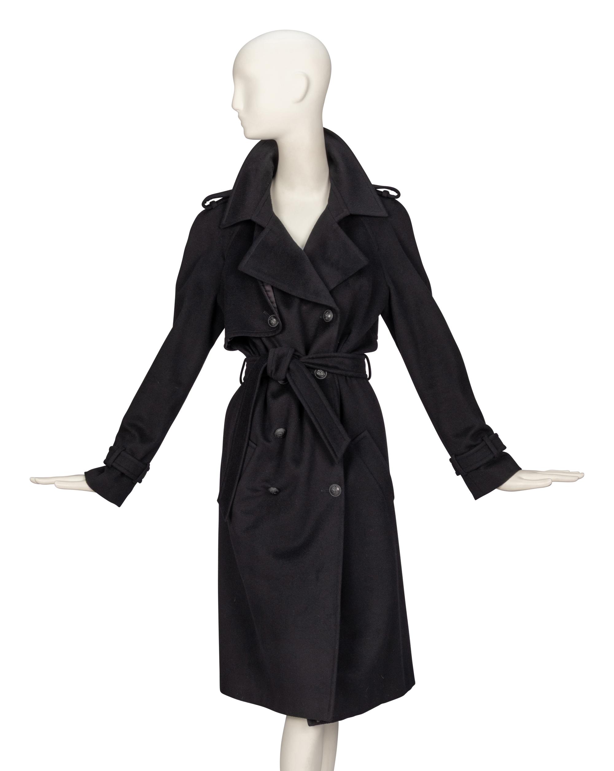 Chanel, Black Cashmere Trench Coat