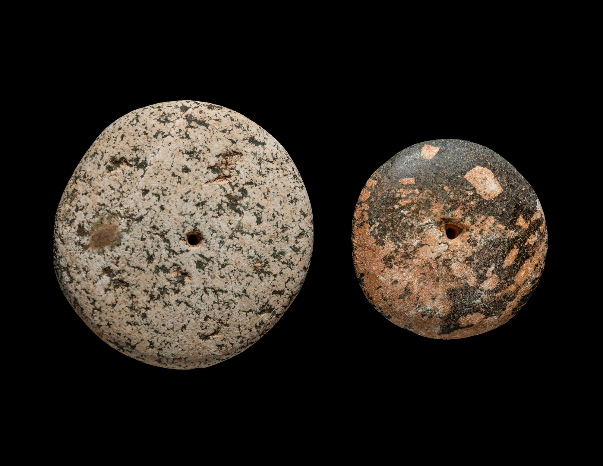 Two Neolithic Stone Discoidals