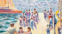 Yacht Club Landing - Race Time, 1913