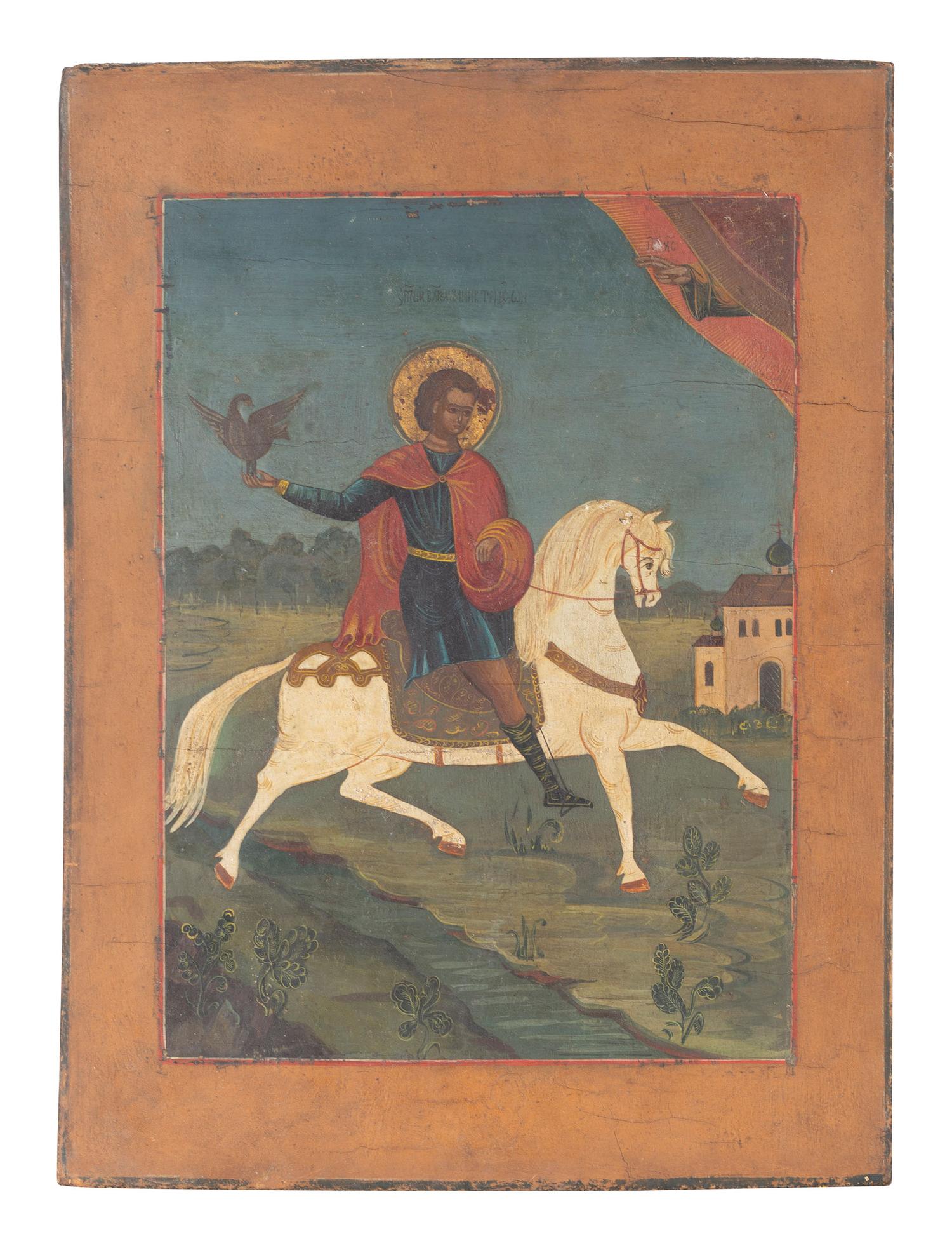 Two Painted Religious Icons on Wood