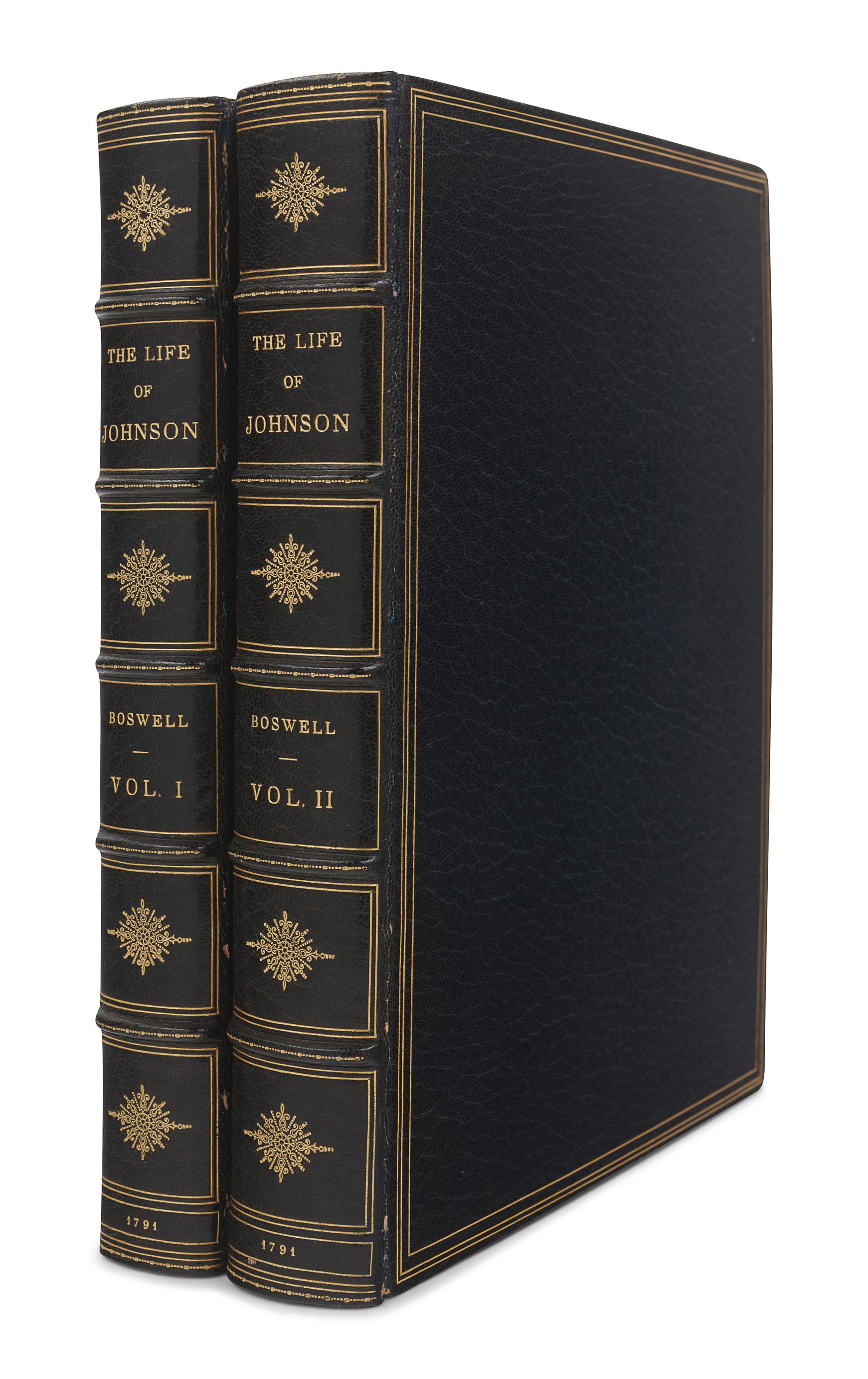 BOSWELL, James (1740-1795). The Life of Samuel Johnson. London: Henry Baldwin for Charles Dilly, 1791. [ With :] The Principal Corrections and Additions to the First Edition of Mr. Boswell's Life of Dr. Johnson. London: 1793.