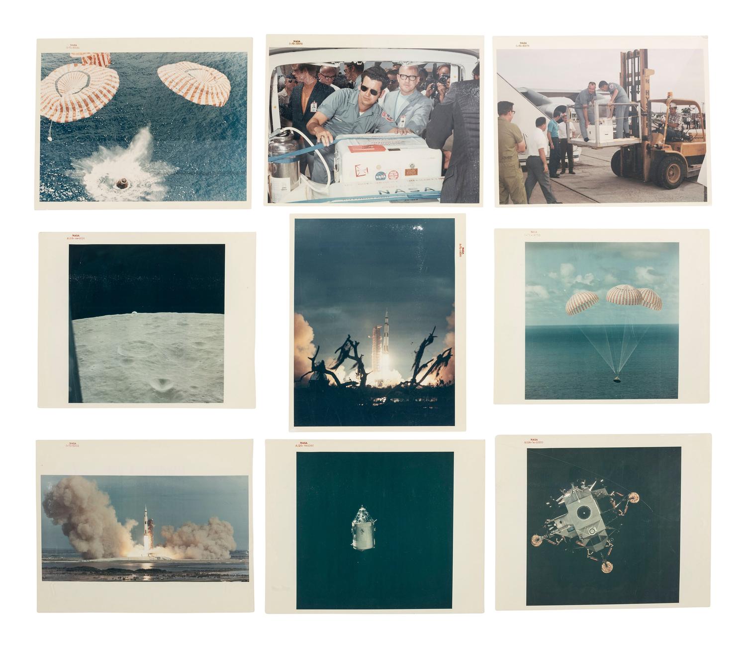 [SPACE & EXPLORATION]. A collection of NASA photographs, including "Red Number" examples, with related publications.