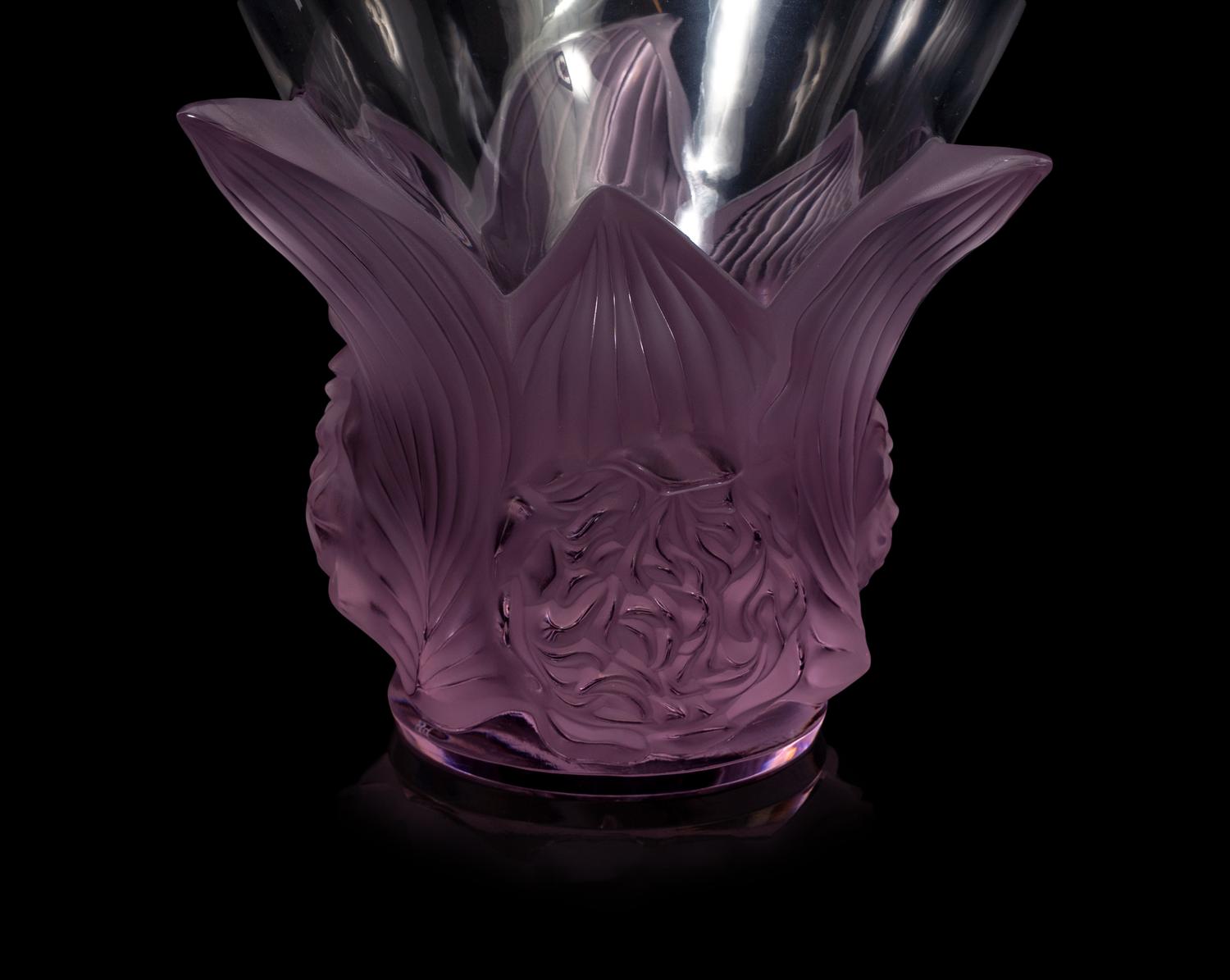 A Lalique Pivoines Vase