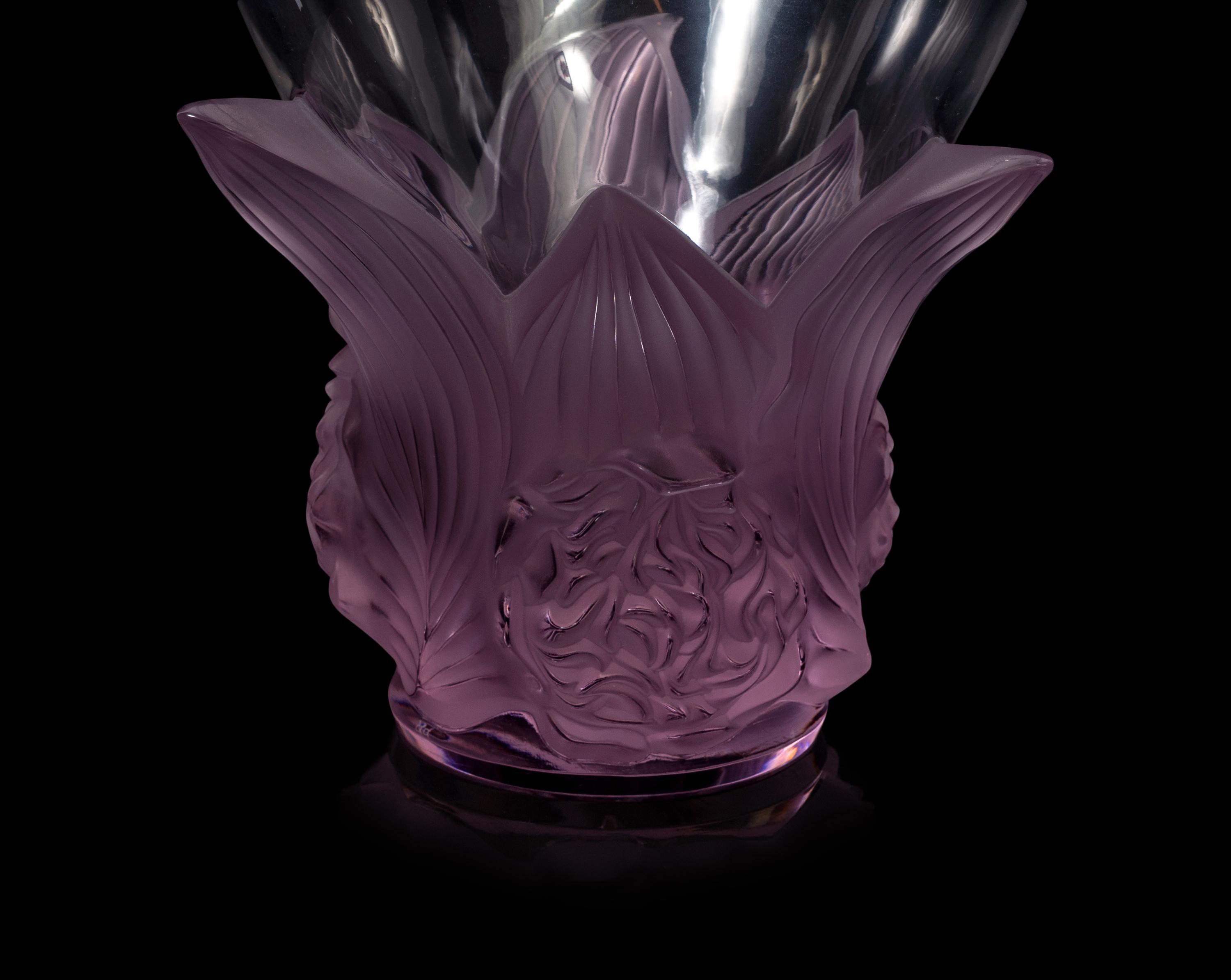 A Lalique Pivoines Vase