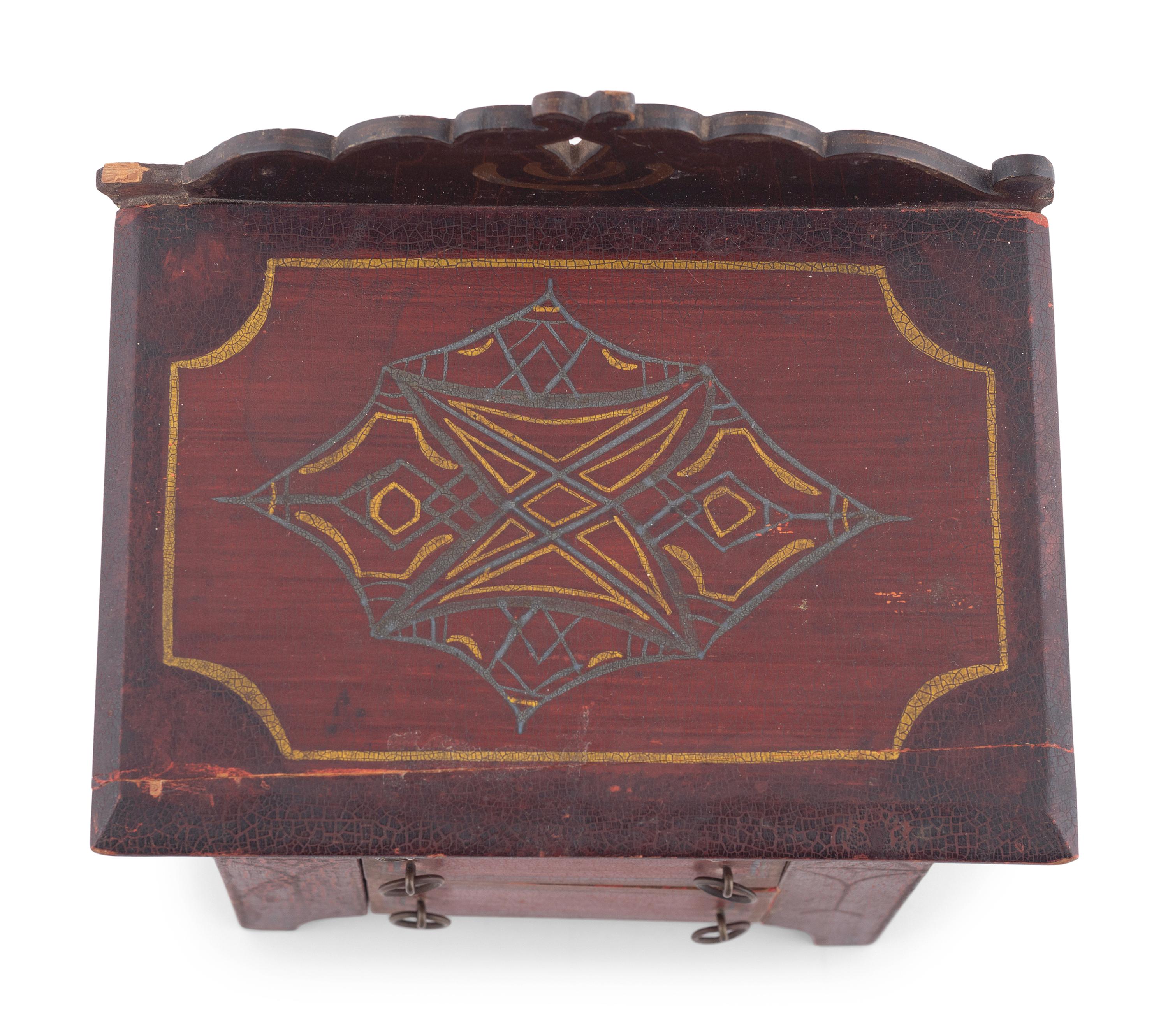A Diminutive Folk Art Painted Chest