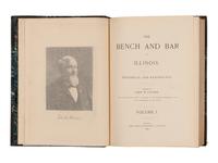 [LOWDEN, Frank Orren (1861-1943), his copies] -- [ILLINOIS HISTORY]. A set of uniformly bound works about Illinois, comprising: