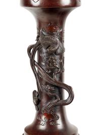 A Japanese Bronze Torchere