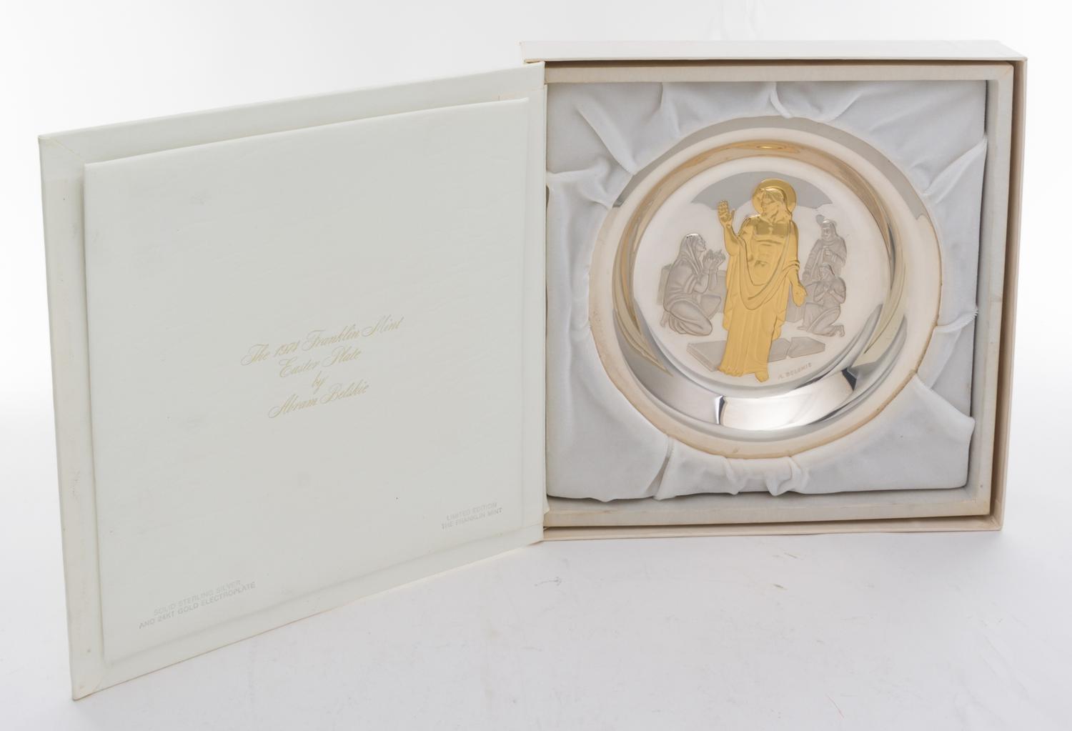 A Franklin Mint Silver Easter Plate Diameter 8 inches. — ABRAM BELSKIE, 1974