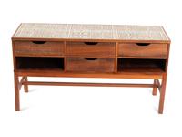 A Danish Tile Inset Teak Cabinet by Haslev Mobelsnedkeri