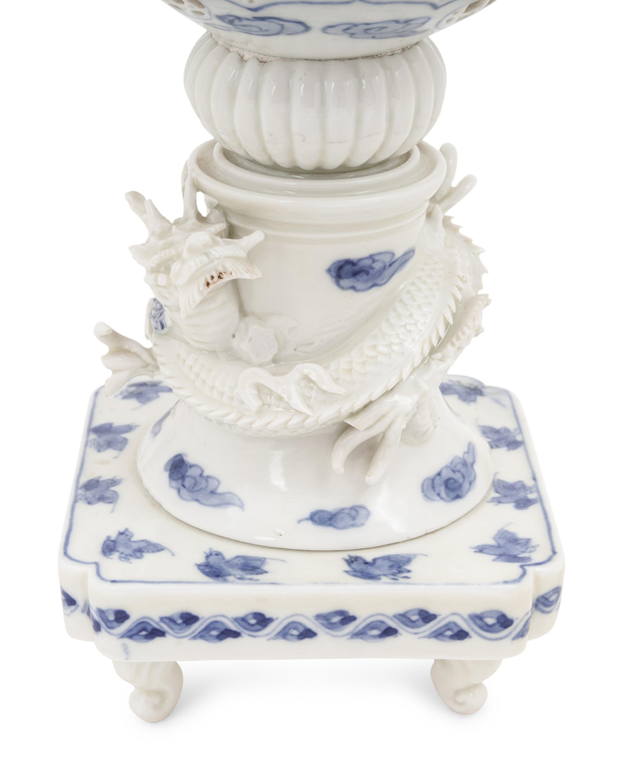 Two Japanese Porcelain Incense Burners, Koro