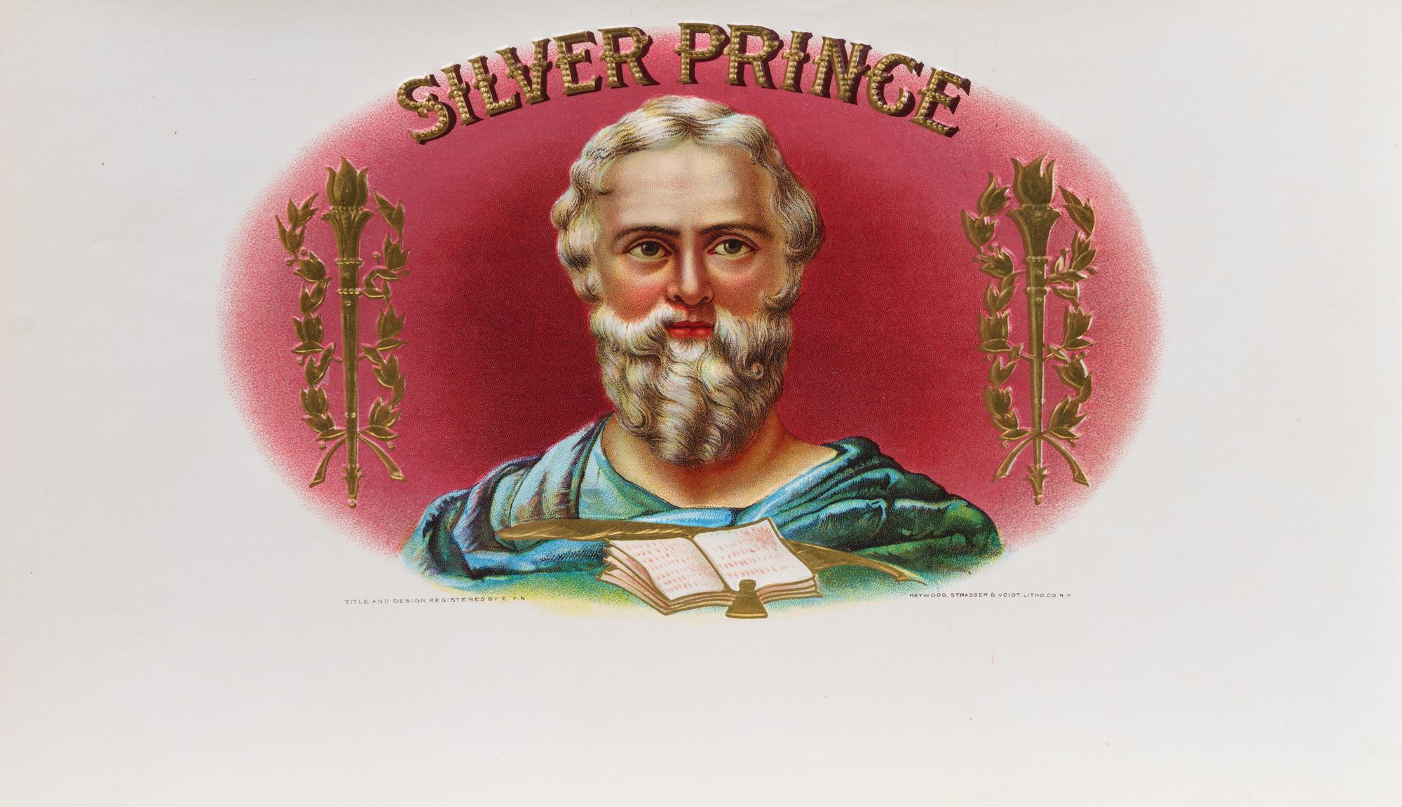 A Collection of Printed and Embossed Cigar Box Paper Labels and Advertising Cards