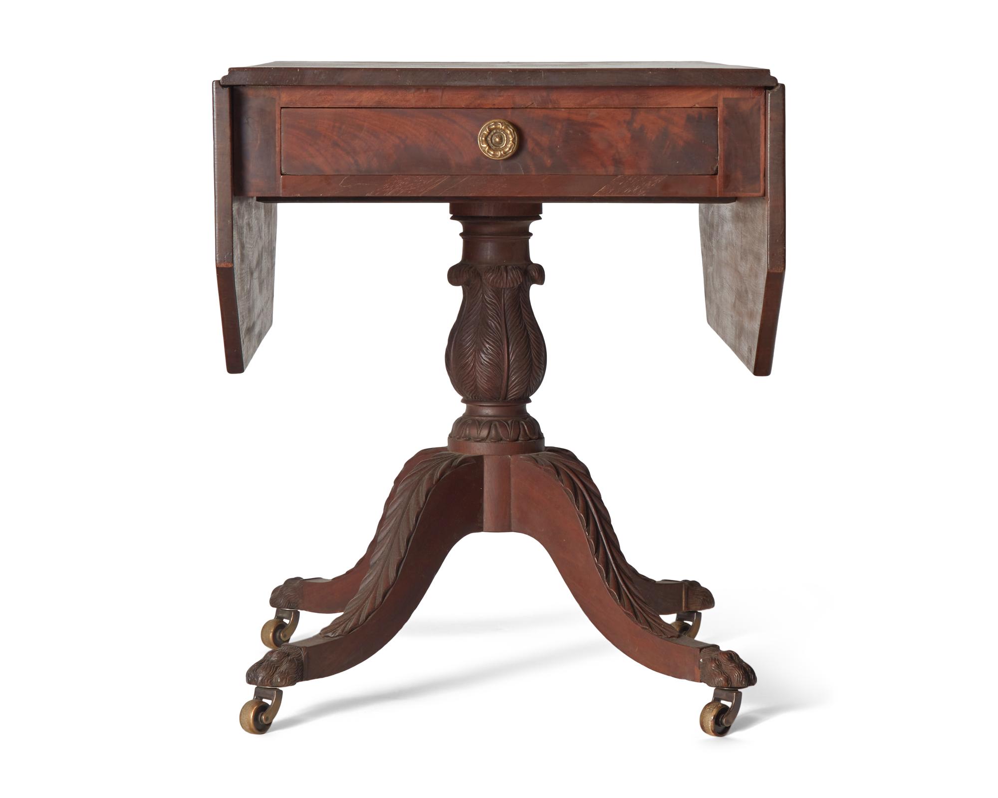 A Late Federal Carved Mahogany Breakfast Table, New York, NY, Circa 1810