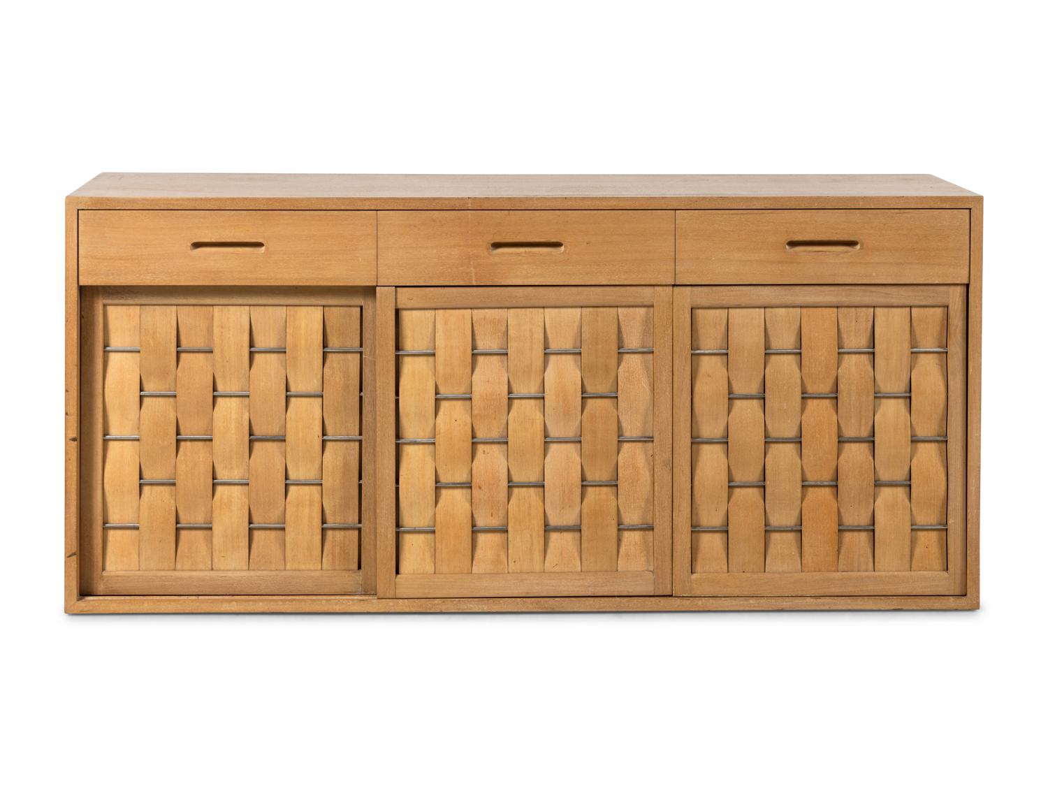 Woven-Front Cabinet, c. 1955 Dunbar, USA