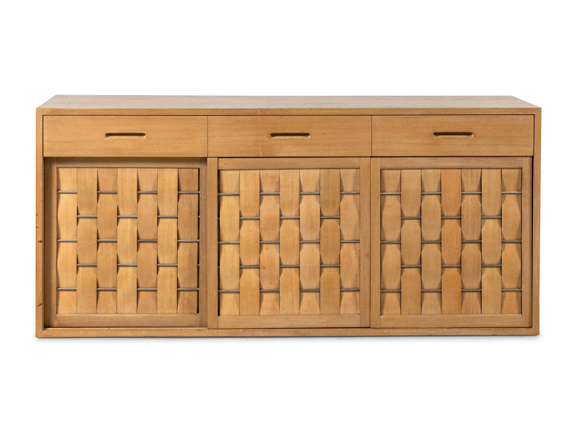 Woven-Front Cabinet, c. 1955 Dunbar, USA