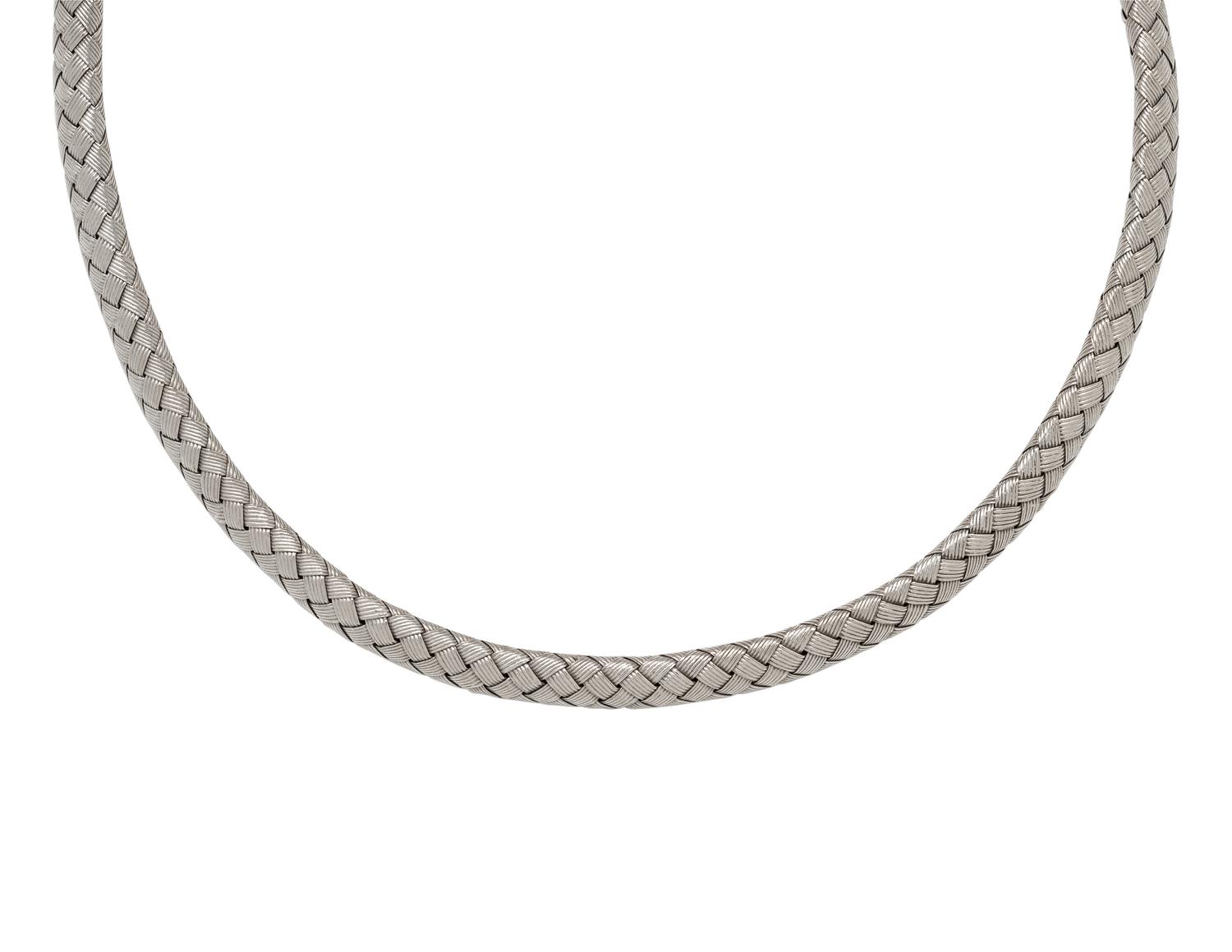 WHITE GOLD COLLAR NECKLACE