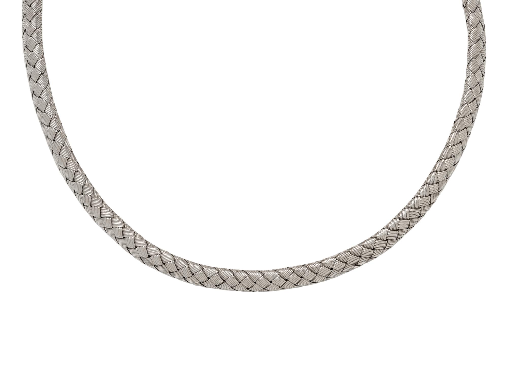 WHITE GOLD COLLAR NECKLACE