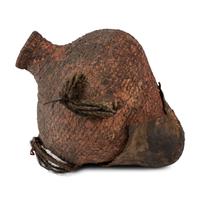 Paiute Pitch Covered Canteen, with Braided Horsehair Handles