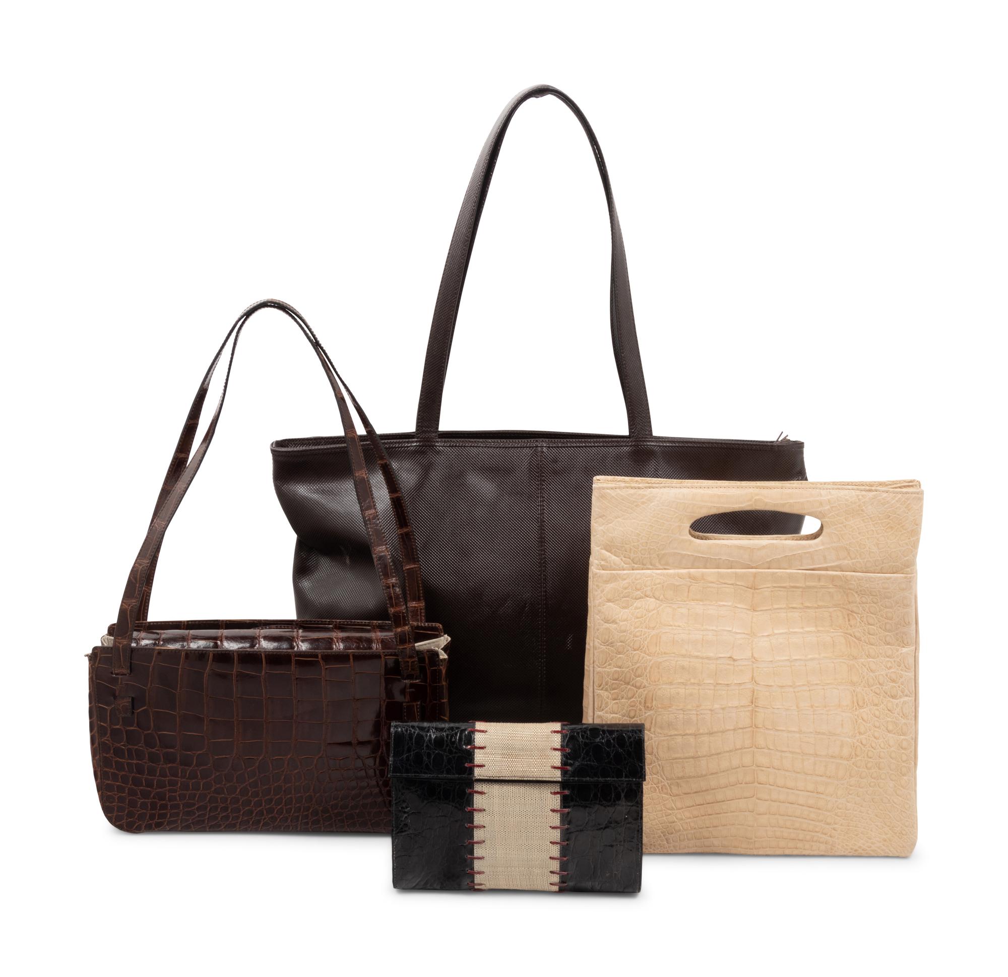 Four Exotic Skin Handbags: One Nancy Gonzalez, One Helene, One Tardini, One Bottega Veneta