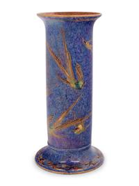 A Wedgwood Flying Hummingbirds Luster Vase