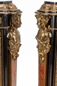 A Pair of Napoleon III Gilt Bronze Mounted Boulle Marquetry Encoignures