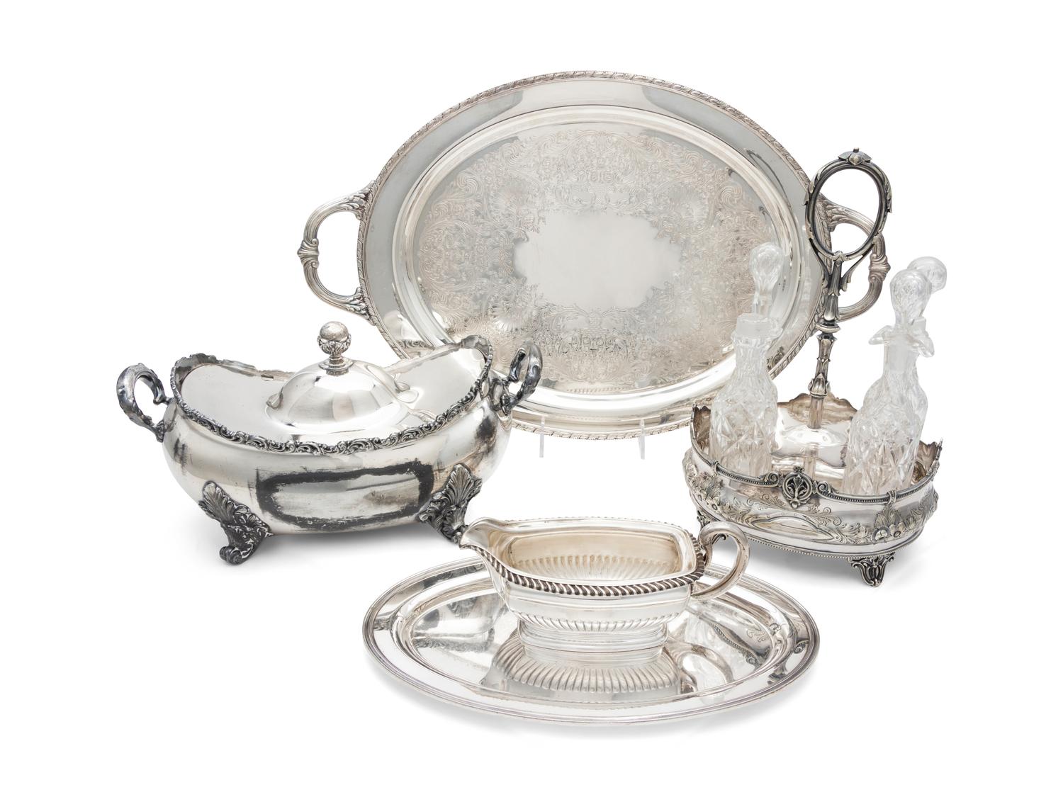 A Group of Silver and Silver-plate Articles