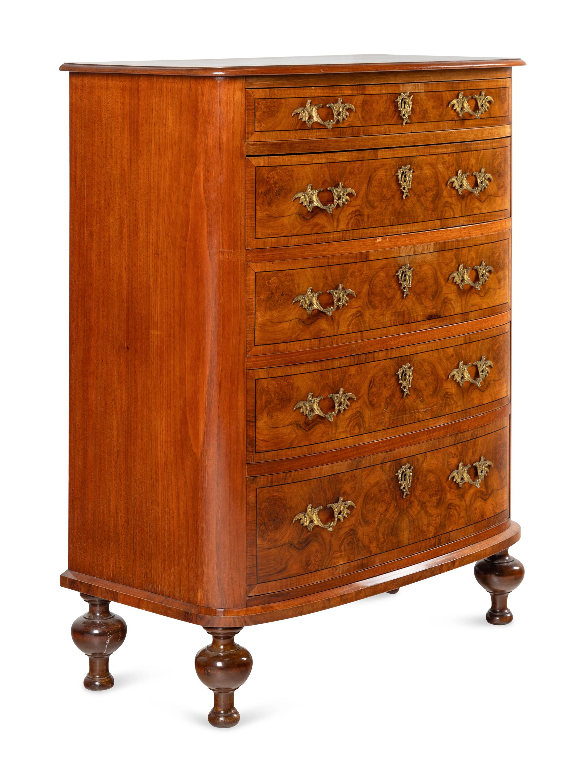 A French Gilt Metal Mounted Burlwood Chest