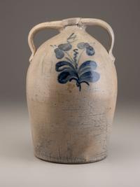 A Cobalt Decorated Stoneware Four-Gallon Twin-Handled Jug