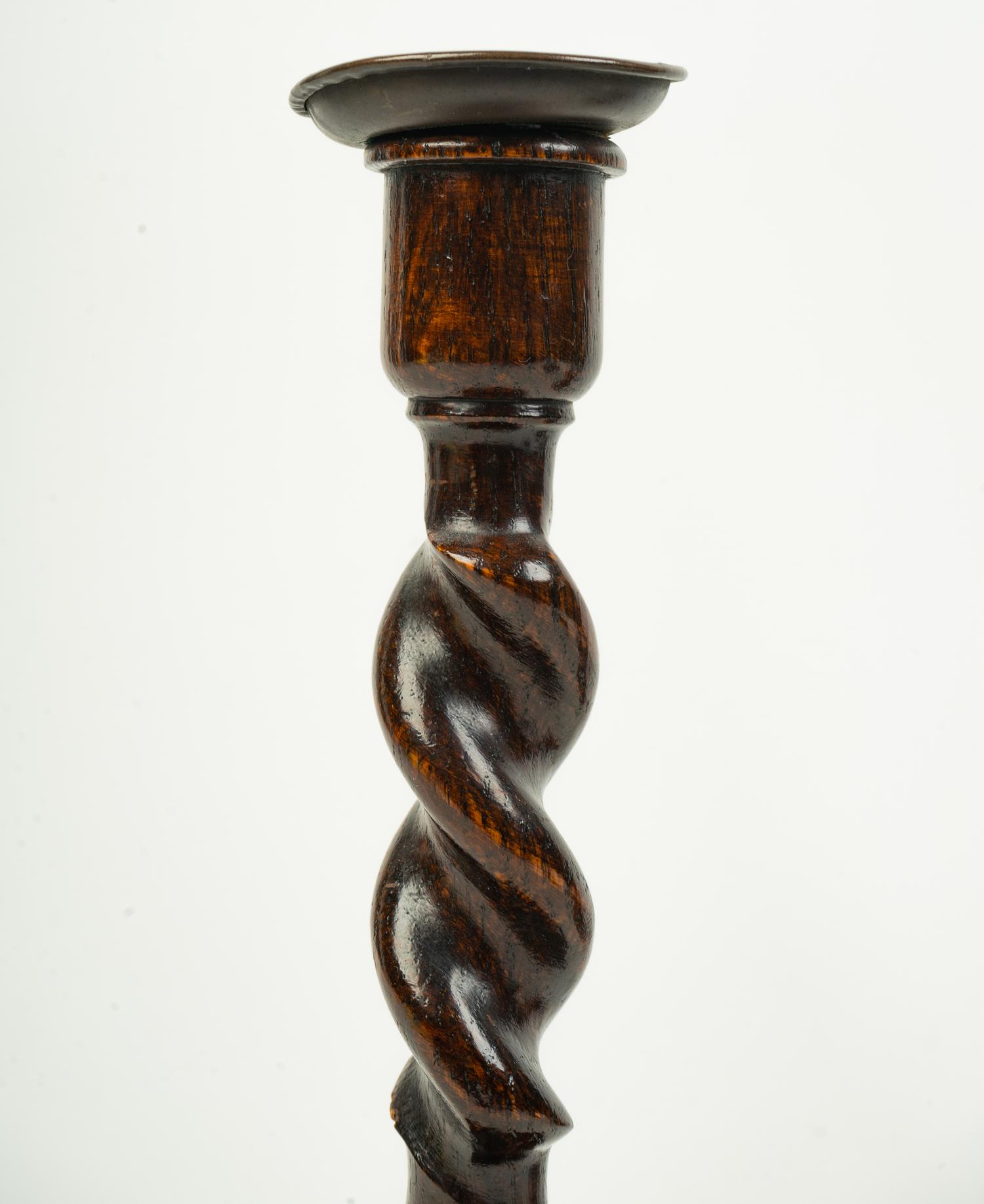 Two Pairs of English Treen Candlesticks — 19TH/20TH CENTURY