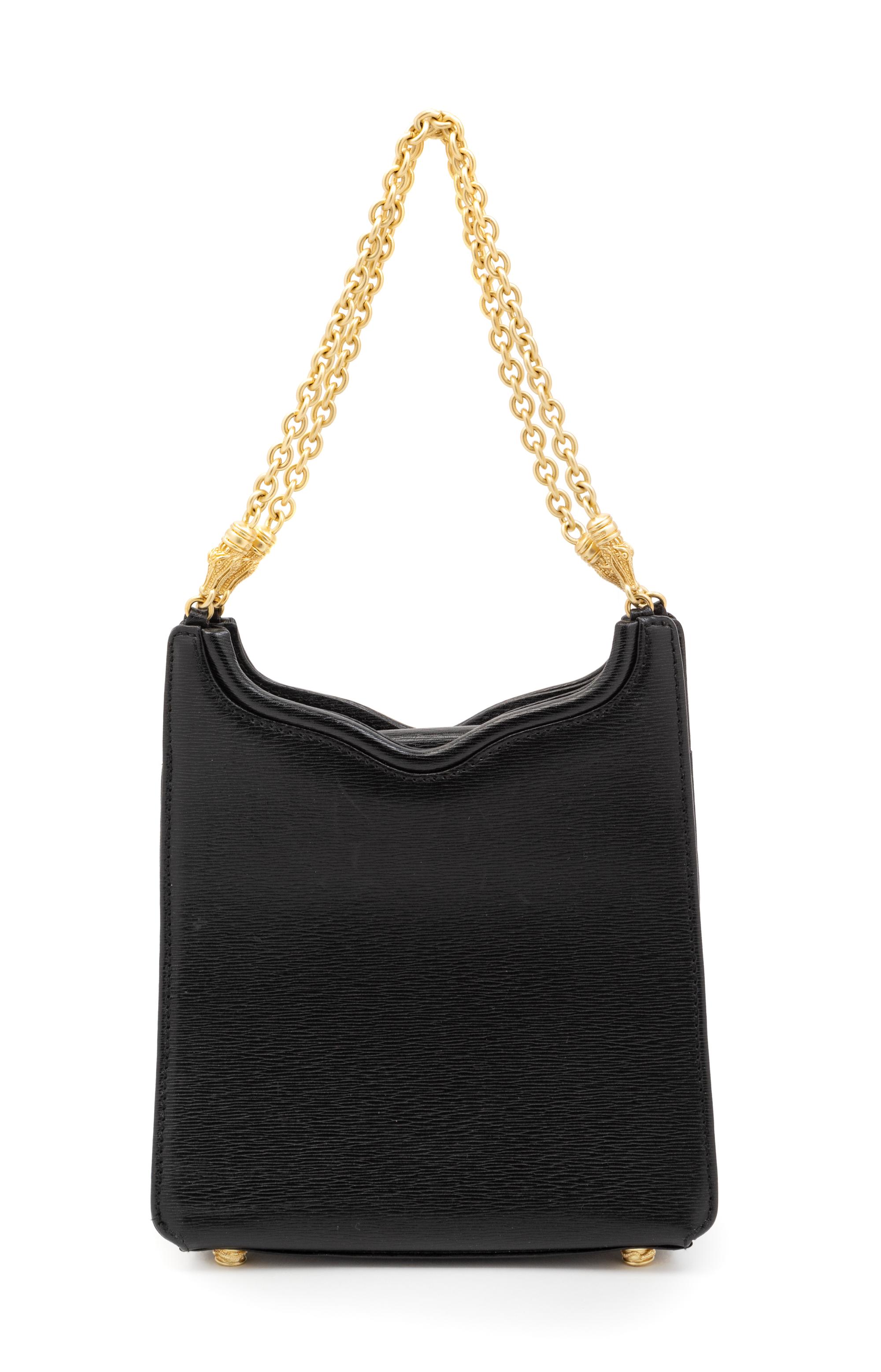 Barry Kieselstein-Cord Black Leather Purse, 1980-90s