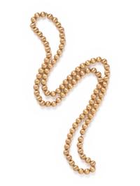 YELLOW GOLD BEAD NECKLACE