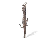 A Wrought Iron Fireplace Trammel, French, 18th Century